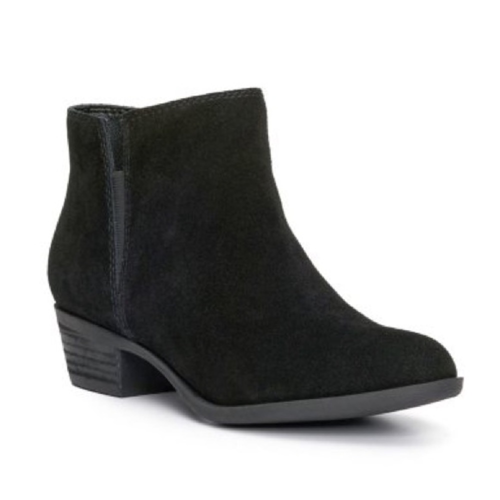 Lucky Brand Black Suede Bessie Ankle Boots Women’s 7.5